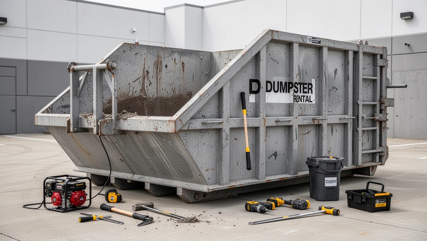 Concrete Dumpster Rental